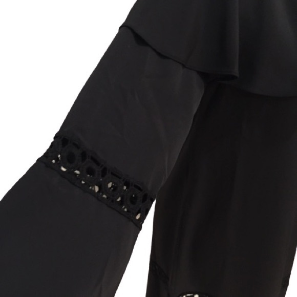 WALTER BAKER Black Graham Off Shoulder Dress Sz 4 NWT - Picture 8 of 11